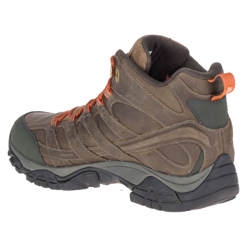 Chaussures Randonnée Merrell Moab 2 Prime Mid Waterproof Marron Foncé Homme | H.J.TSZW